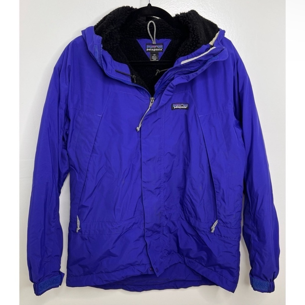 PATAGONIA Vintage Royal Blue Retro Sherpa Lined Coat